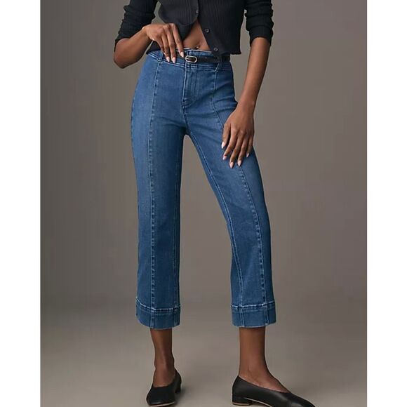 Anthropologie Pilcro 70’s the high rise slim crop seam front jeans 28 - Picture 14 of 15